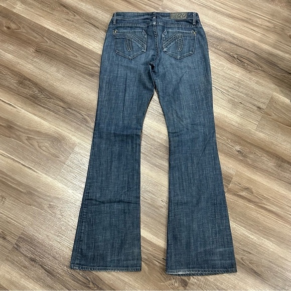 Level 99 Low Rise Flare Western Rodeo Boho Jeans Blue Women Sz 30 - Picture 12 of 14